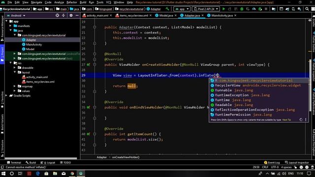 Recyclerview Tutorial & Implementation in Android Studio (Java) смотреть онлайн