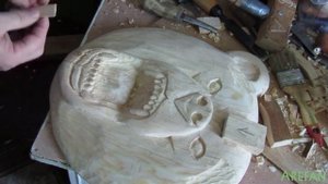 Резьба по дереву сосна голова медведя урок № 8