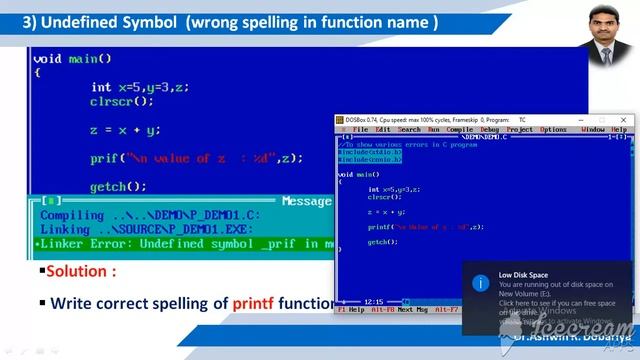 Programming in C | In English | 1 - Common Errors in C Prog. & Its solution | By Dr.Ashwin Dobariya