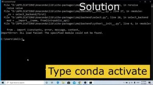 [SOLVED] How to solve ImportError:DLL load failed: The specified module could not be found