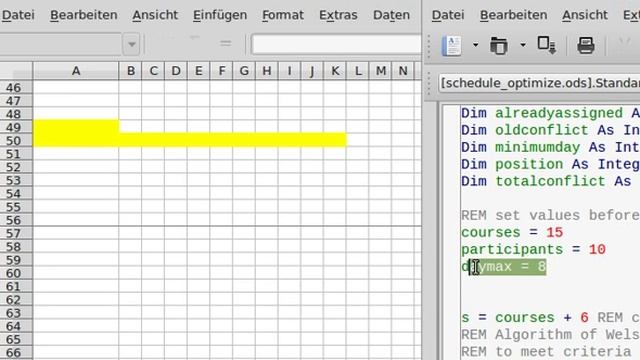 optimize schedule with spreadsheet and visual basic смотреть онлайн