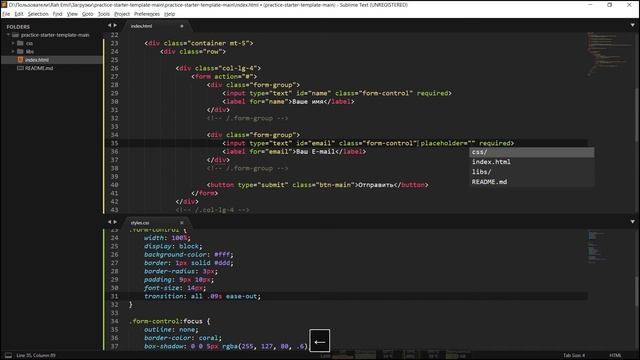 HTML & CSS практика | Верстаем форму с плавающей подсказкой