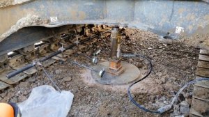Контроль качества уплотнения щебеночного основания.  Plate test.