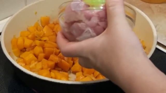Тыква с мясом: тыква с курицей тушеная в сметане смотреть онлайн