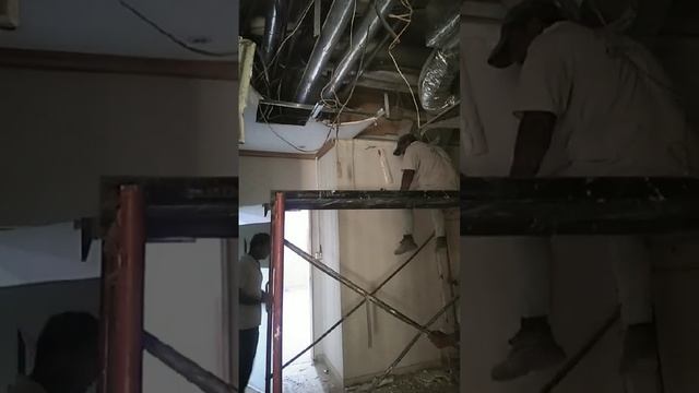 gypsum board ceiling removal