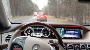 Мерседес S222 гибрид, автопилот, Mersedes autopilot S222 hybrid