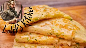 Вкусный Завтрак! Ленивый ХАЧАПУРИ или Простой рецепт Сырной Лепёшки с Зелёным луком на сковороде.
