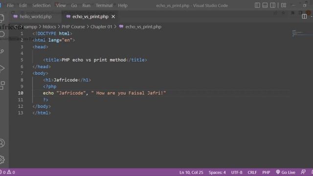 PHP Programming Course Chapter 01/10 (Lecture 5/9) - Web Development