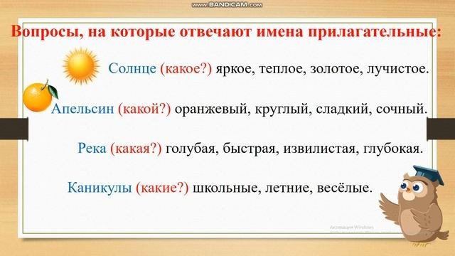 Имя прилагательное как часть речи. Роль имен прилагательных в предложении