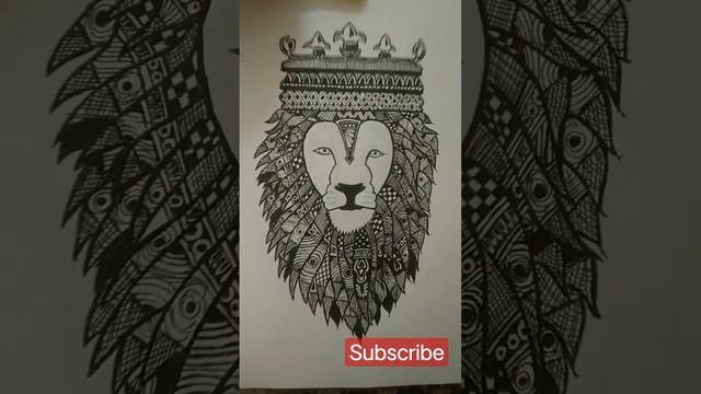 #lion ? #mandalaart ?#king #drawing смотреть онлайн