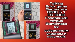 Talking Brick game Gamemate 8888 in 1 ES-8888.
Говорящий тетрис Gamemate