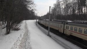 Электропоезд ЭД4М-0280 перегон Подлипки-Дачные - Мытищи