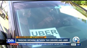 Tensions growing between taxi drivers and Uber