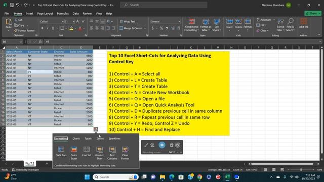 Top 10 Excel Short-Cuts for Analyzing Data Using Control Key
