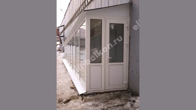 Входная группа в магазин, офис, пристройка к зданию из ПВХ от "Элит Балкон" в Москве!! смотреть онлайн
