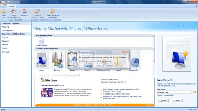 How to Create Microsoft Access Project