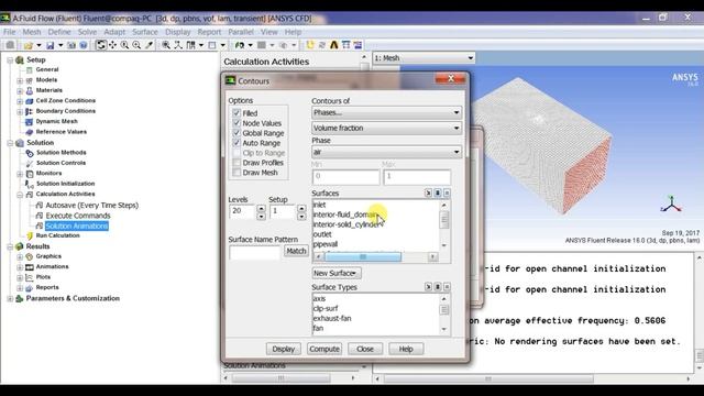 ANSYS Fluent Tutorial: Open Channel Flow with Wave, Solution Setup (Part 2/3), смотреть онлайн