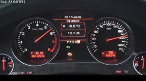 Mercedes W221 S600 vs Audi A8 6.0 w12 vs BMW 760Li - Acceleration 0-260km/h