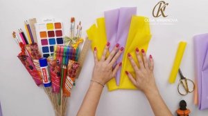 Букет ребенку на 1 сентября своими руками