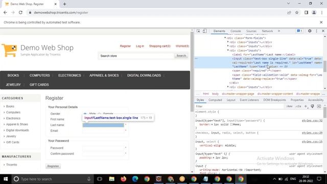 Working with Web Element using findElement() method  with selenium locators  #selenium  #automation