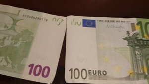 SPAIN/ #14 /Как выглядят 100 евро/Банковская банкнота 100 евро