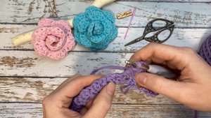 Роза из трикотажной пряжи (мастер-класс)