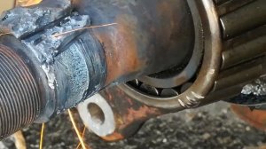 автобус Setra удаляем преваренную обойму подшипника ступицы