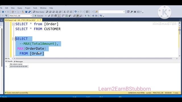SQL - MAX FUNCTION || AGGREGATE FUNCTIONS IN SQL