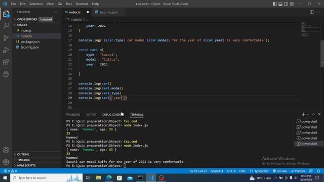 Typescript Object Types: Typescript Aliased Object Types: Typescript Tutorial for Beginners in Hind
