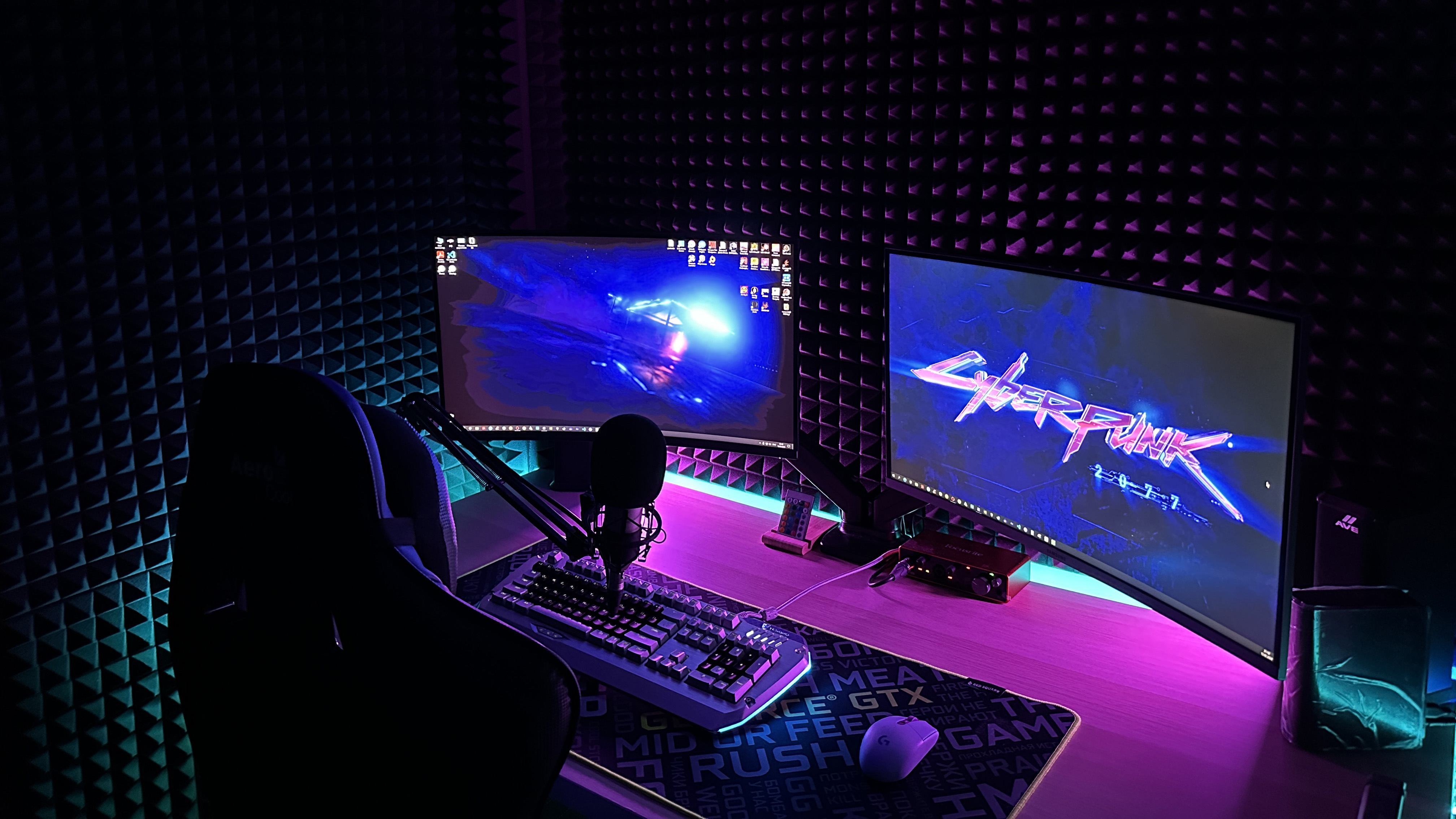 Улучшение ИГРОВОГО РАБОЧЕГО МЕСТА. Домашняя студия звукозаписи. Behringer B-1/FOCUSRITE Scarlett 2i2 смотреть онлайн