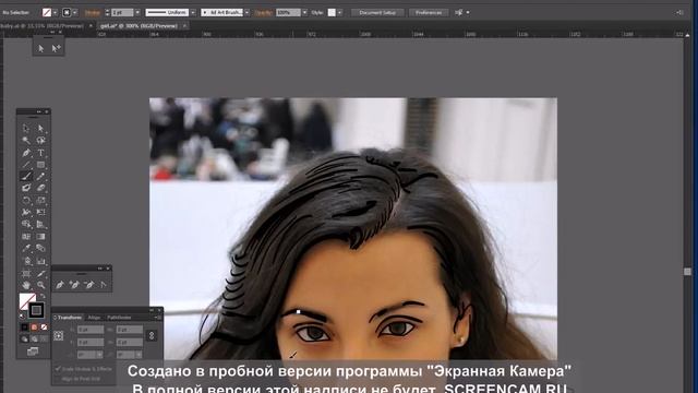 как нарисовать портрет по фото, часть 1я