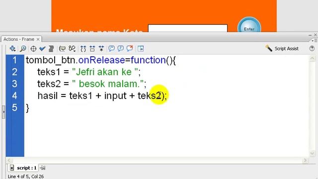 Flash Tutorial: Text input variable