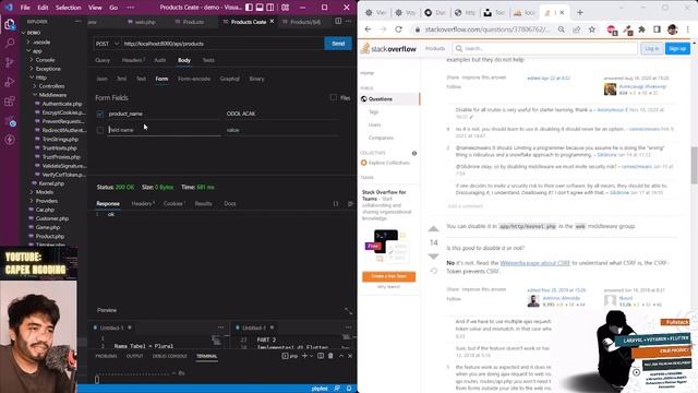 PHP | Laravel + Voyager + Thunder Client | CRUD | GET, DELETE, POST API