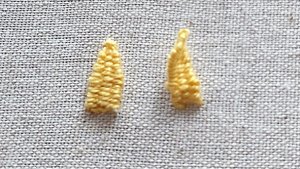 Плетение, шов "тройное пико" с закрепленным острием,  шов "тройное пико" с свободным острием.