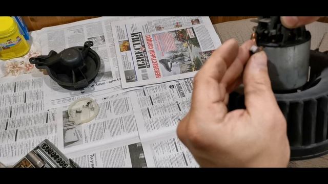 Ремонтируем мотор печки.
