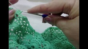 3. Кокетка к платью на 5-6 лет. Завершаем рукав. Готовимся соединять полочки. Vestido, crochet.