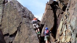 Mount Sneffels, Colorado V-Notch Top of Lavender Couloir 7-23-2013