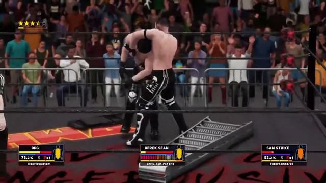 WWE 2K18| DDG Vs. Derek Shawn Vs. Sam Strike Hardcore Title (HWA Living Dangerously) смотреть онлайн