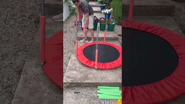 Как собрать батут, видео сборки каркасного батута с сеткой смотреть онлайн