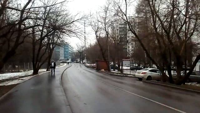 Москва 1722 улица Мосстройпуть, Аннинский лесопарк зима день