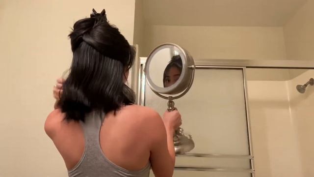 DIY Lob haircut with curtain bangs at home смотреть онлайн