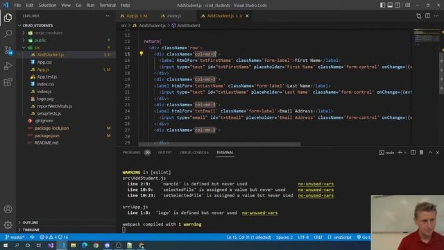 React Tutorial with Hooks - CRUD Operations - Create and Insert new Entity смотреть онлайн