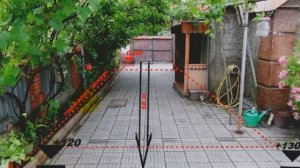 #Тротуарная плитка ,замер уклонов водяным уровнем.Тест стока