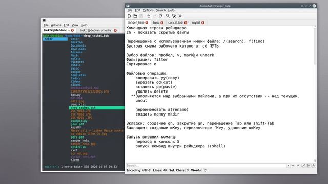 ranger.  Основные возможности файлового менеджера