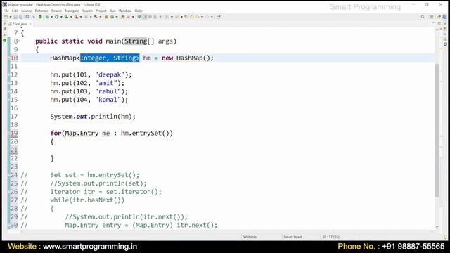 HashMap Methods in Java | HashMap Properties Practical Explanation | Map.Entry Interface