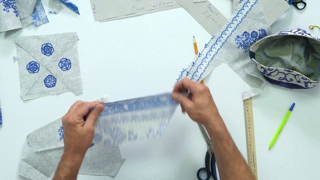 Тюбетейка в стиле гжель. Мастер-класс по пошиву тюбетейки 2022. смотреть онлайн