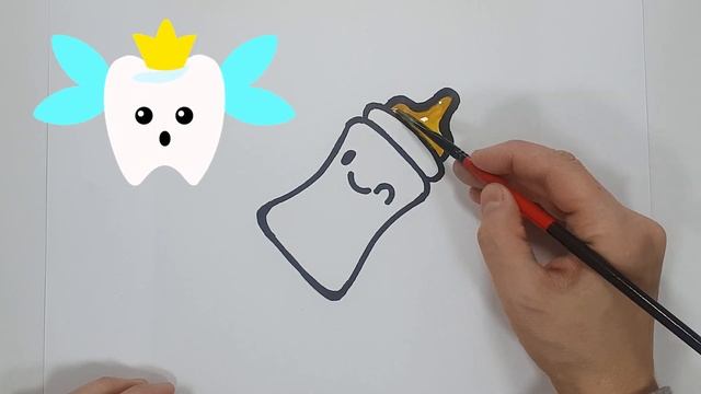 Learn to draw baby bottle / Учимся рисовать детскую бутылочку / Belajar menggambar botol bayi смотреть онлайн