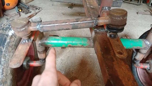 Рулевая самодельного адаптера к мотоблоку. смотреть онлайн