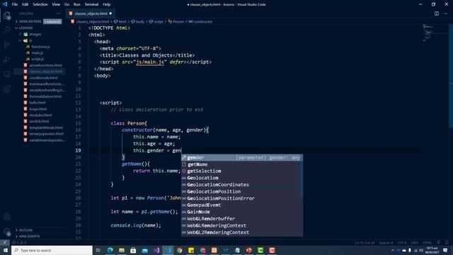 JavaScript Classes Objects Inheritance