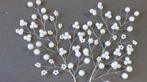 Бисероплетение. Декоративные веточки. Мастер класс. Пошаговый МК для начинающих.